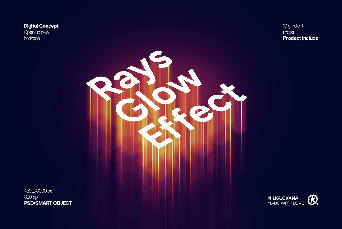 Rays Glow Text Effect 1