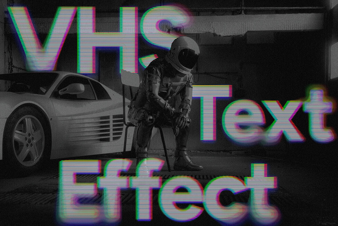 Glitch VHS Text Effect 1