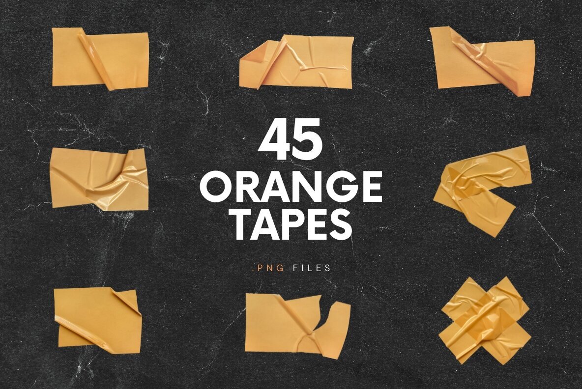 Orange Textured Ripped Packaging Tapes 1