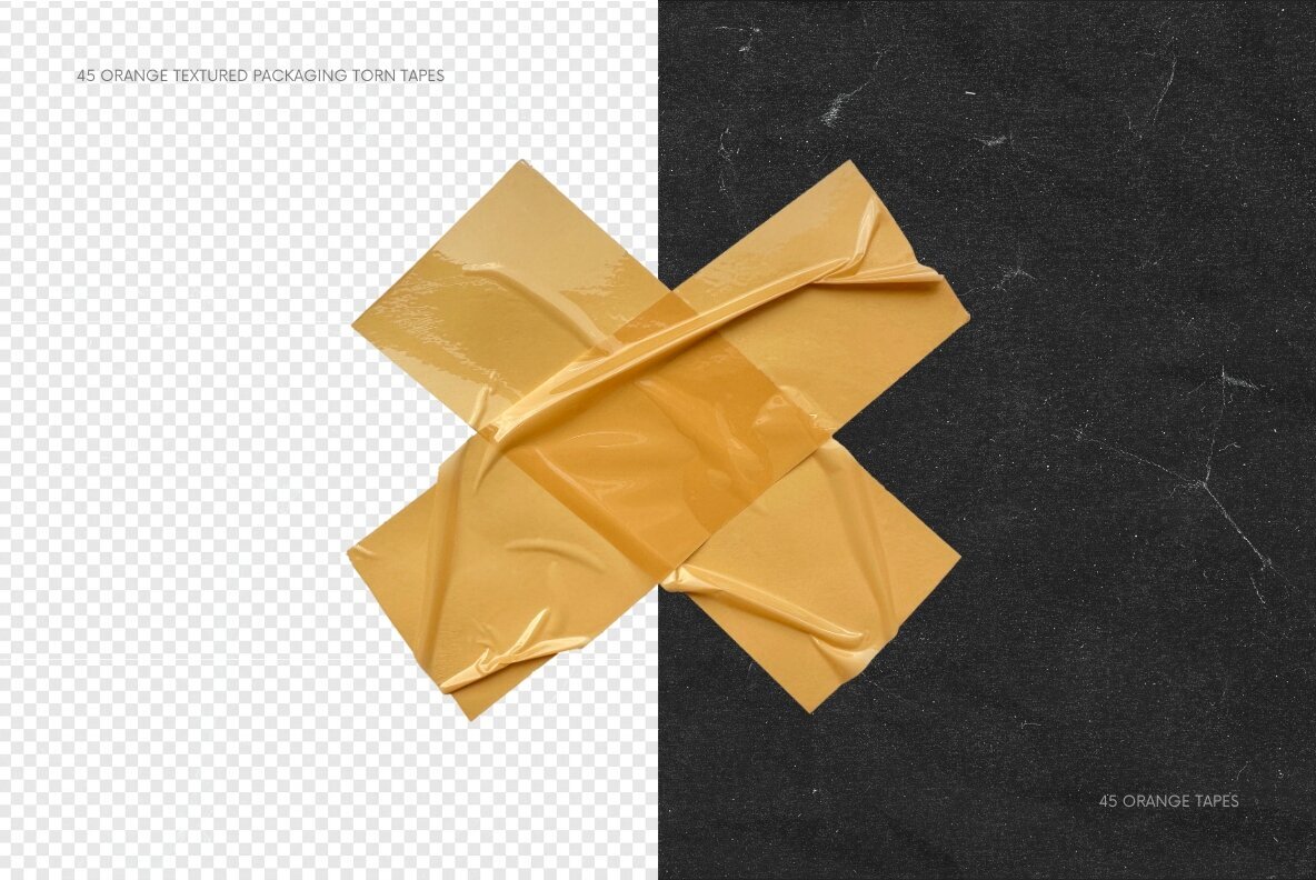 Orange Textured Ripped Packaging Tapes 2