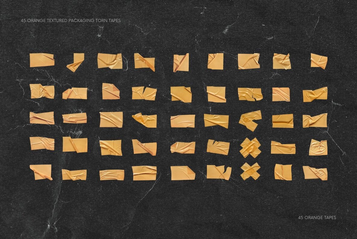 Orange Textured Ripped Packaging Tapes 3