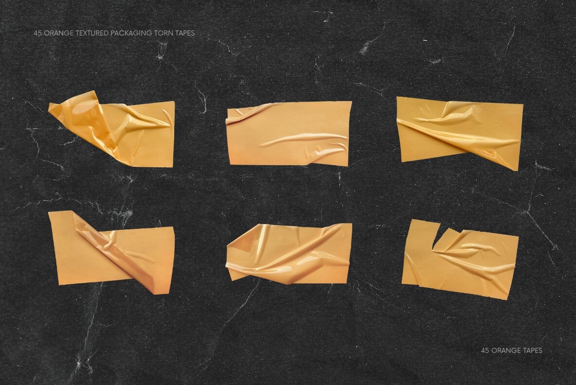 Orange Textured Ripped Packaging Tapes 4