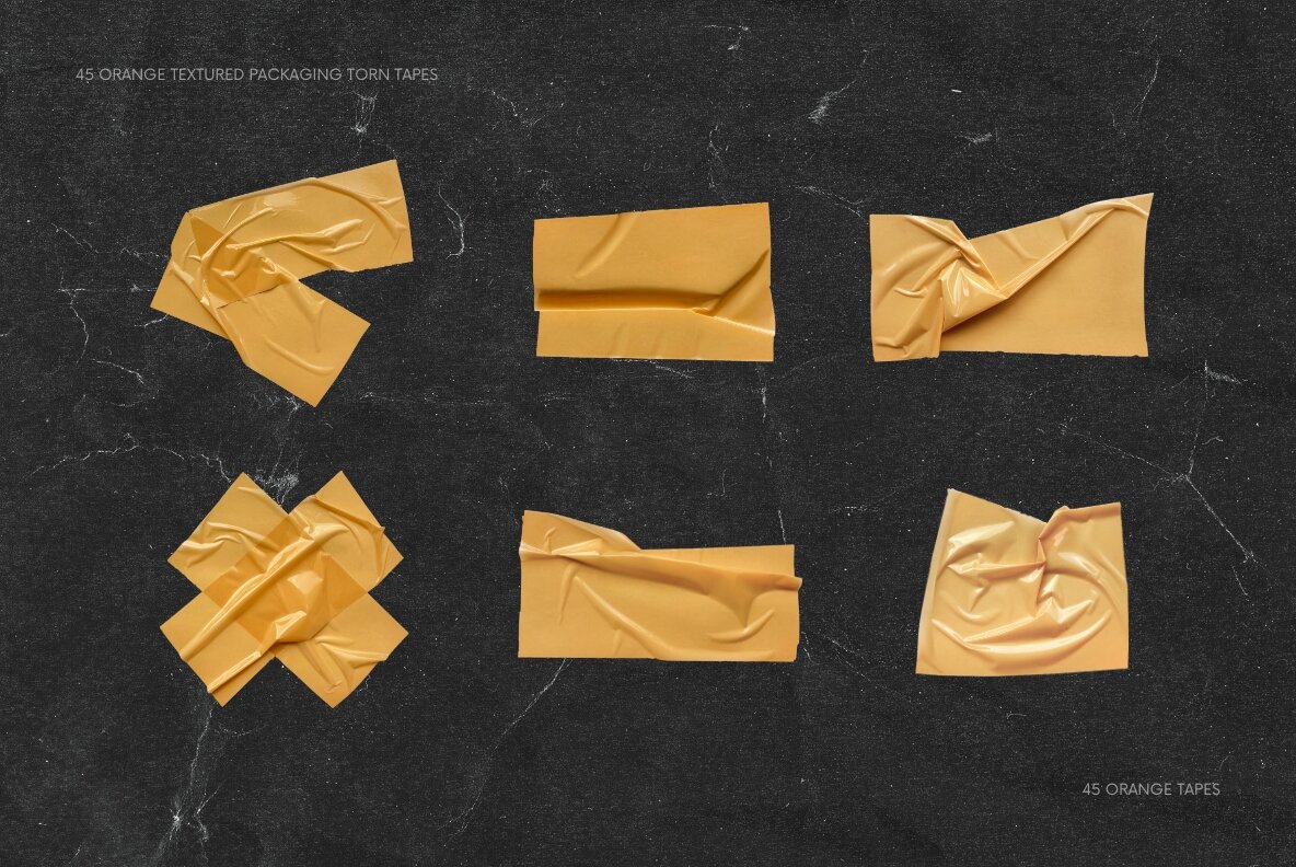 Orange Textured Ripped Packaging Tapes 5