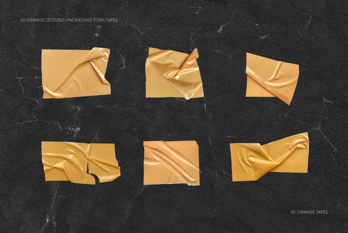 Orange Textured Ripped Packaging Tapes 6