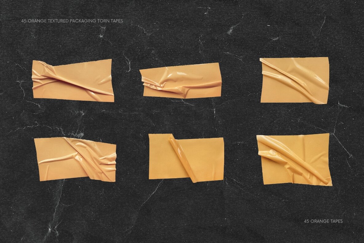 Orange Textured Ripped Packaging Tapes 7