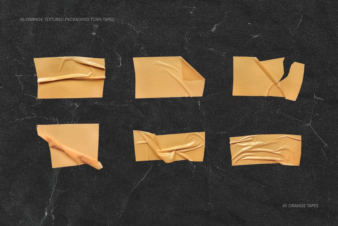 Orange Textured Ripped Packaging Tapes 8