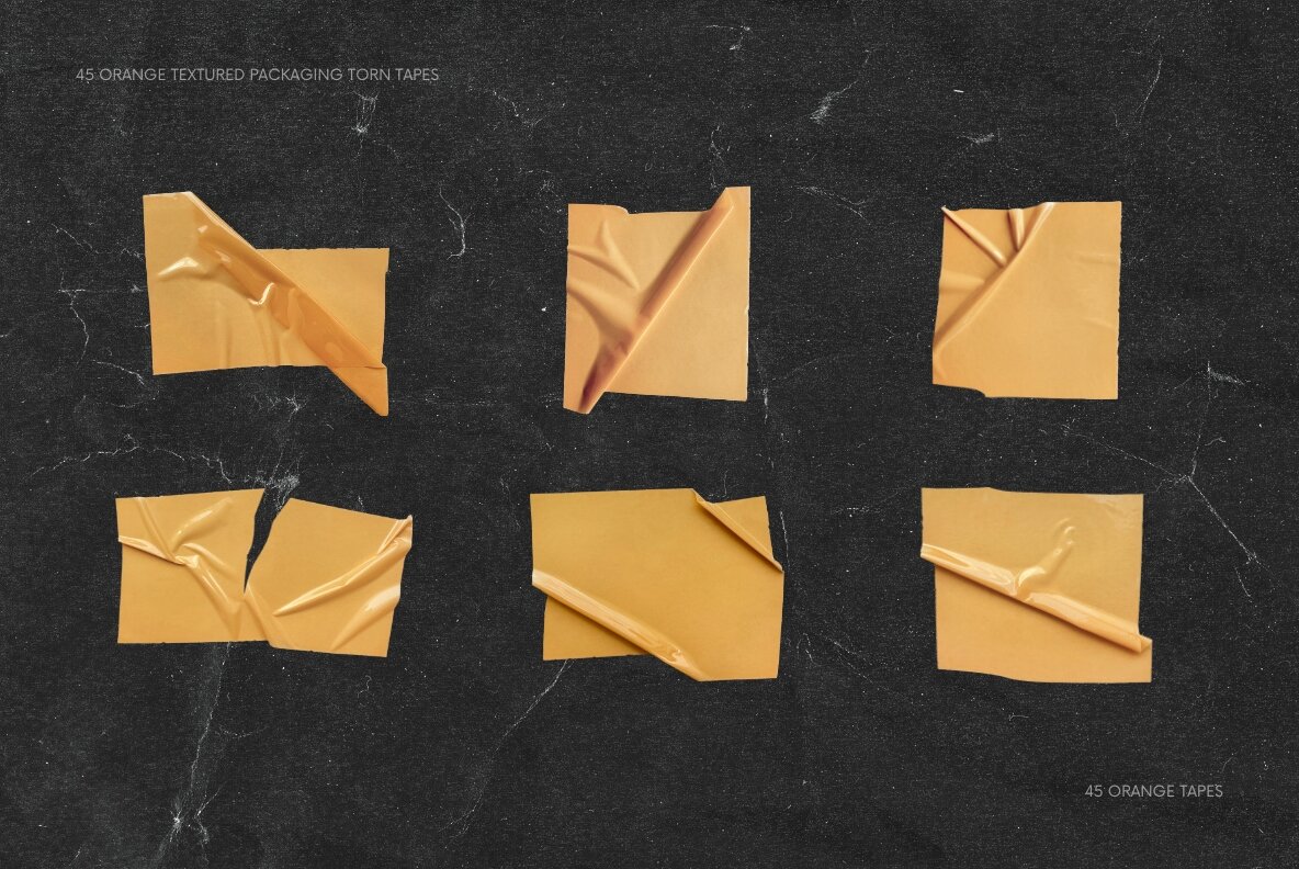 Orange Textured Ripped Packaging Tapes 9
