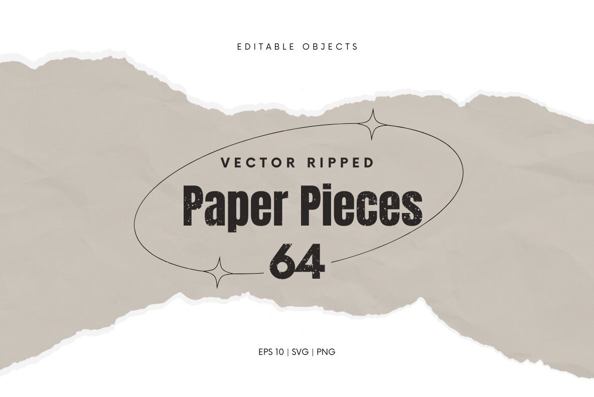 64 Vector Ripped Paper Pieces 1