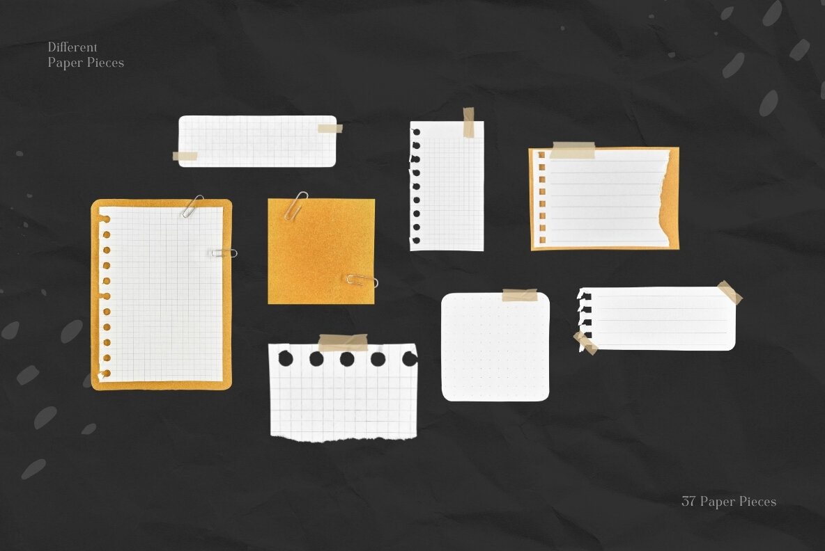 37 Textured Ripped Paper Pieces 4