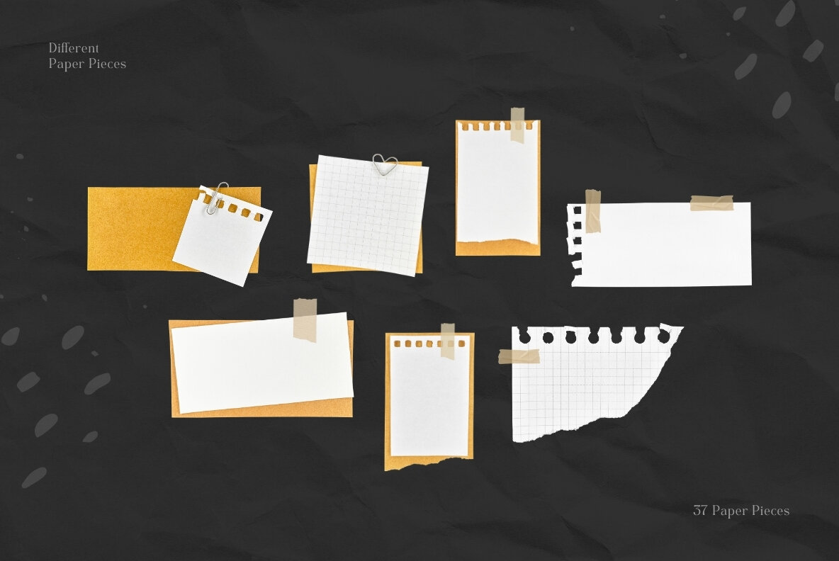 37 Textured Ripped Paper Pieces 5