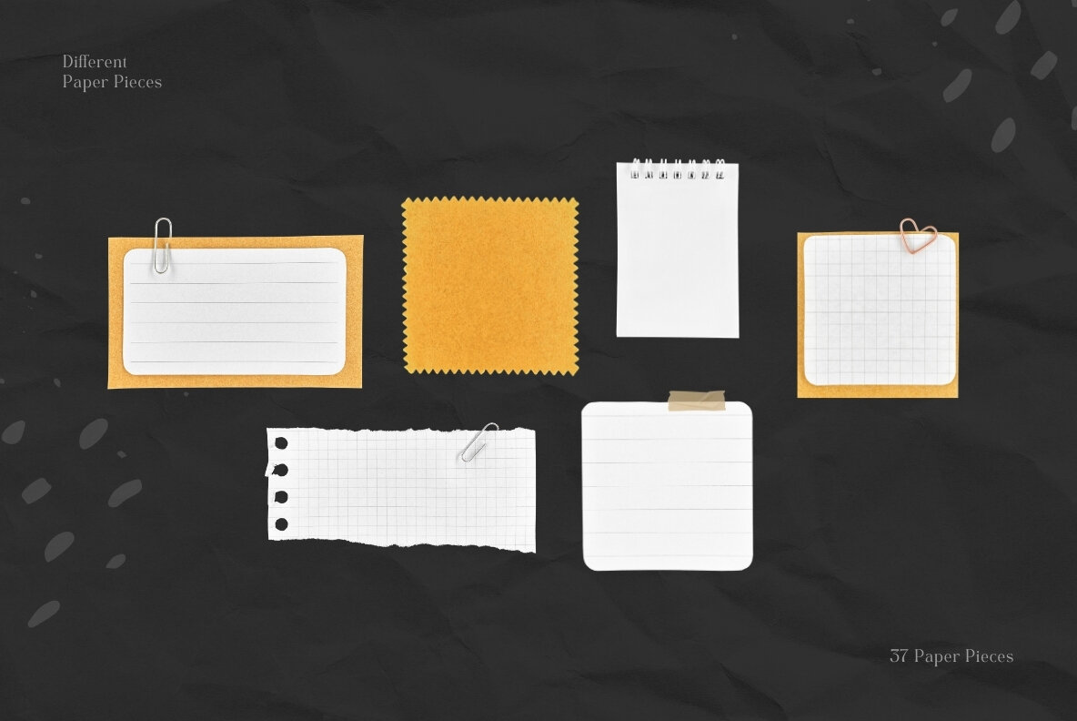 37 Textured Ripped Paper Pieces 6