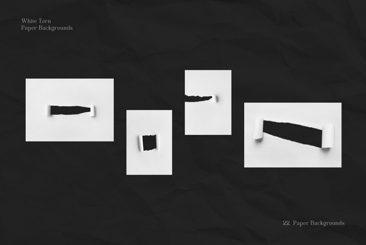 22 White Ripped Paper Backgrounds 4