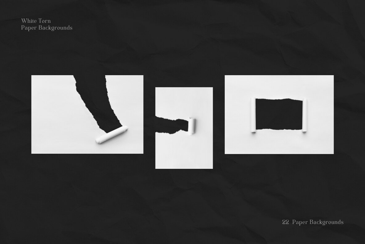 22 White Ripped Paper Backgrounds 8