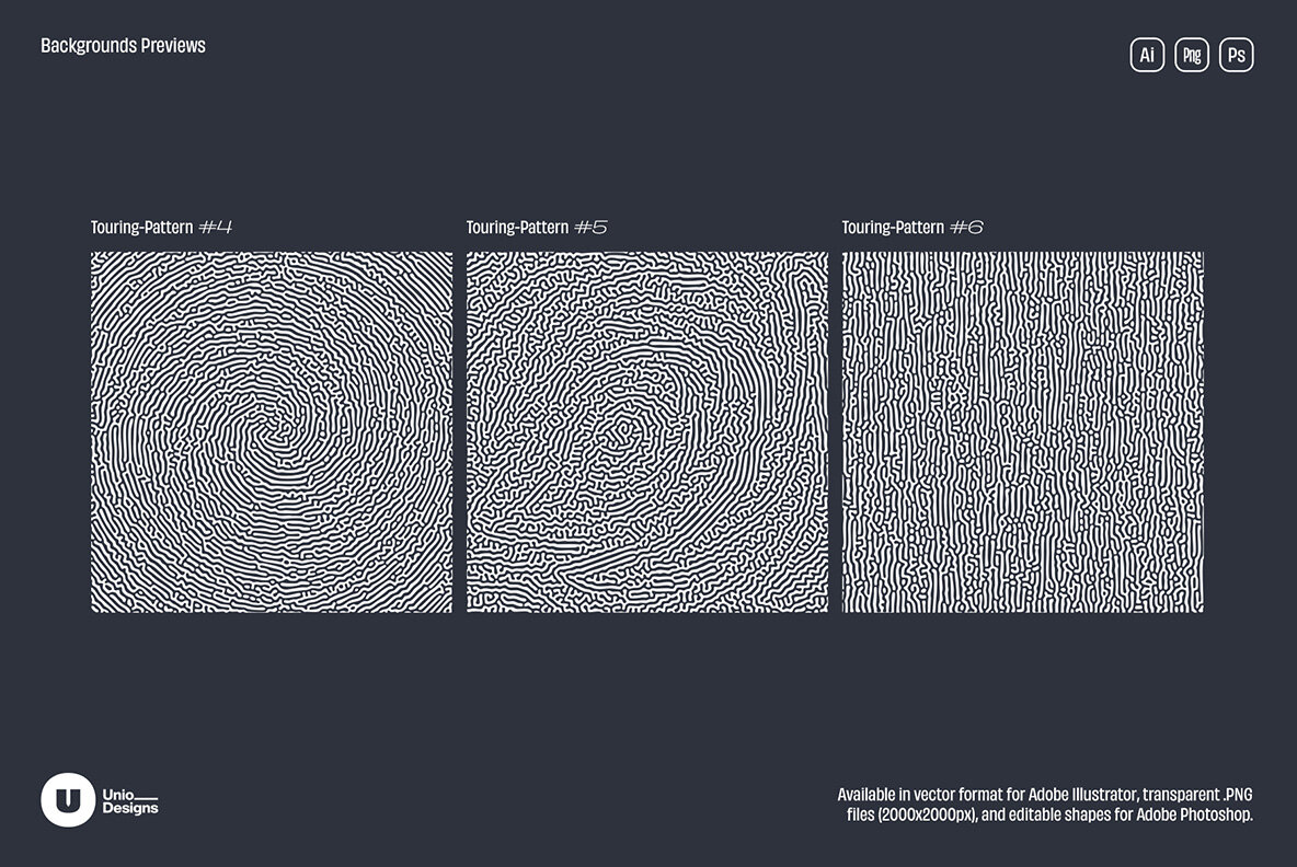 Turing Patterns   16 Backgrounds 4