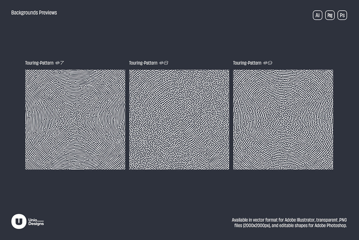 Turing Patterns   16 Backgrounds 5