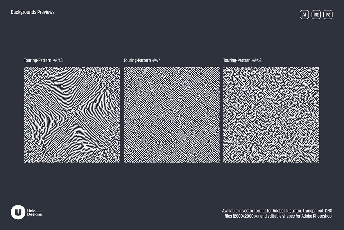 Turing Patterns   16 Backgrounds 7