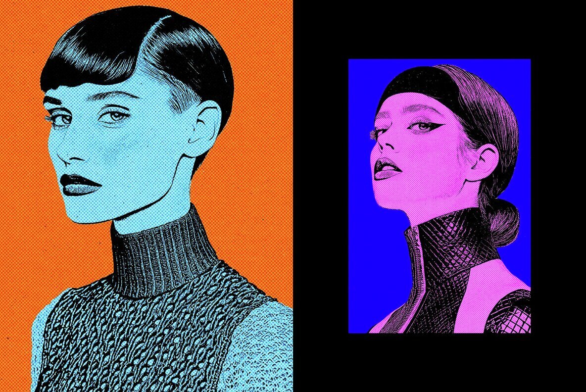 Comic Duotone Photo Effect 2