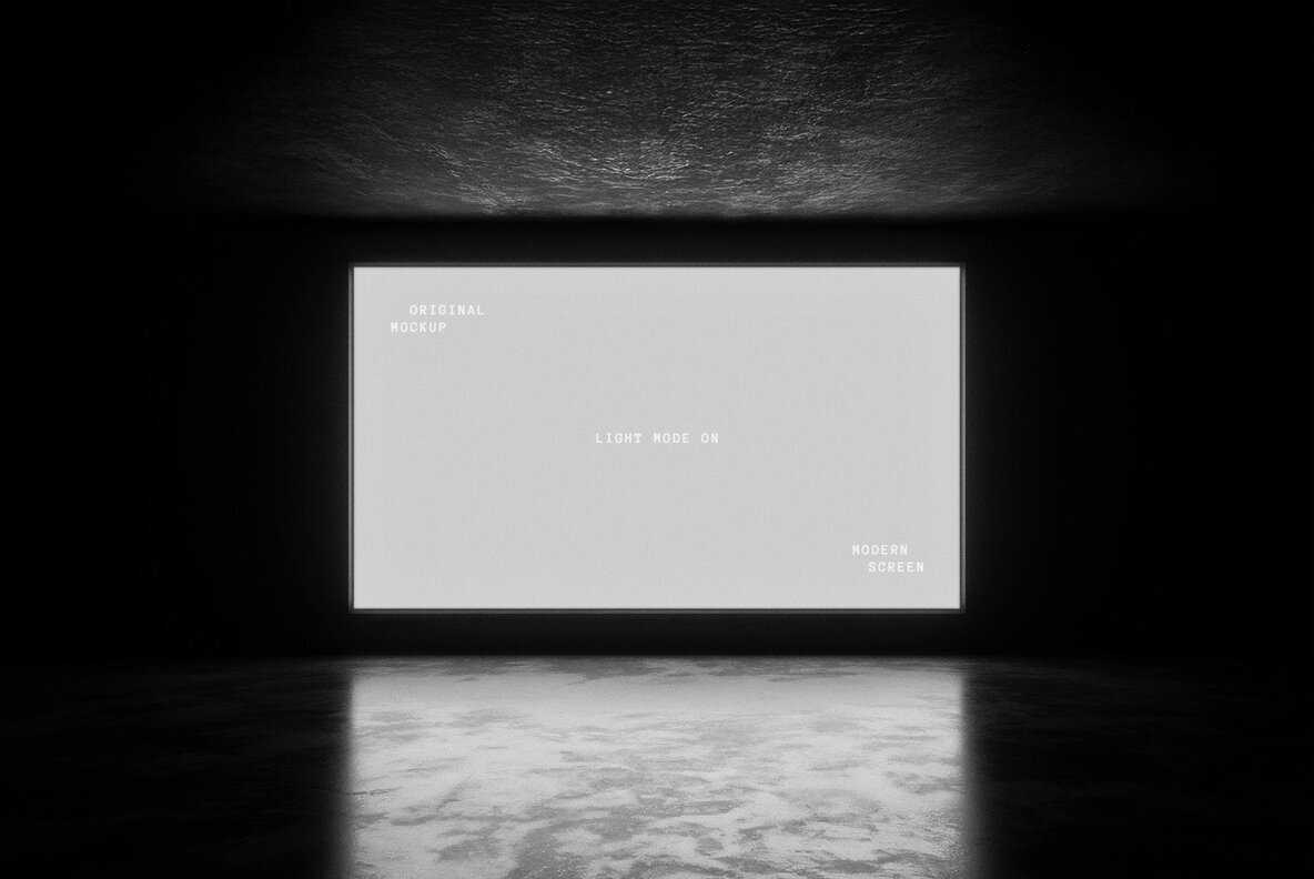 Glowing Horizontal Screen Mockup 2