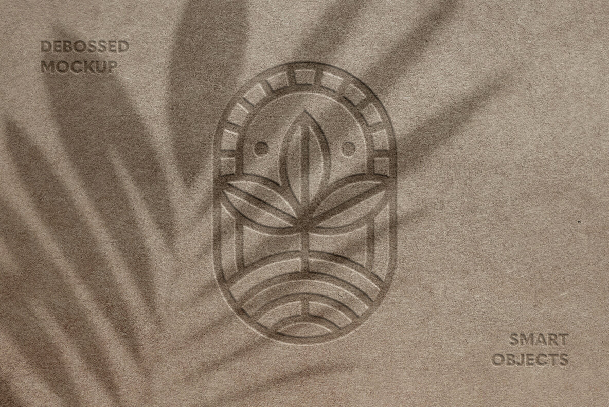 Debossed Paper Logo Mockup 1
