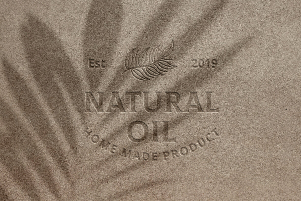 Debossed Paper Logo Mockup 2