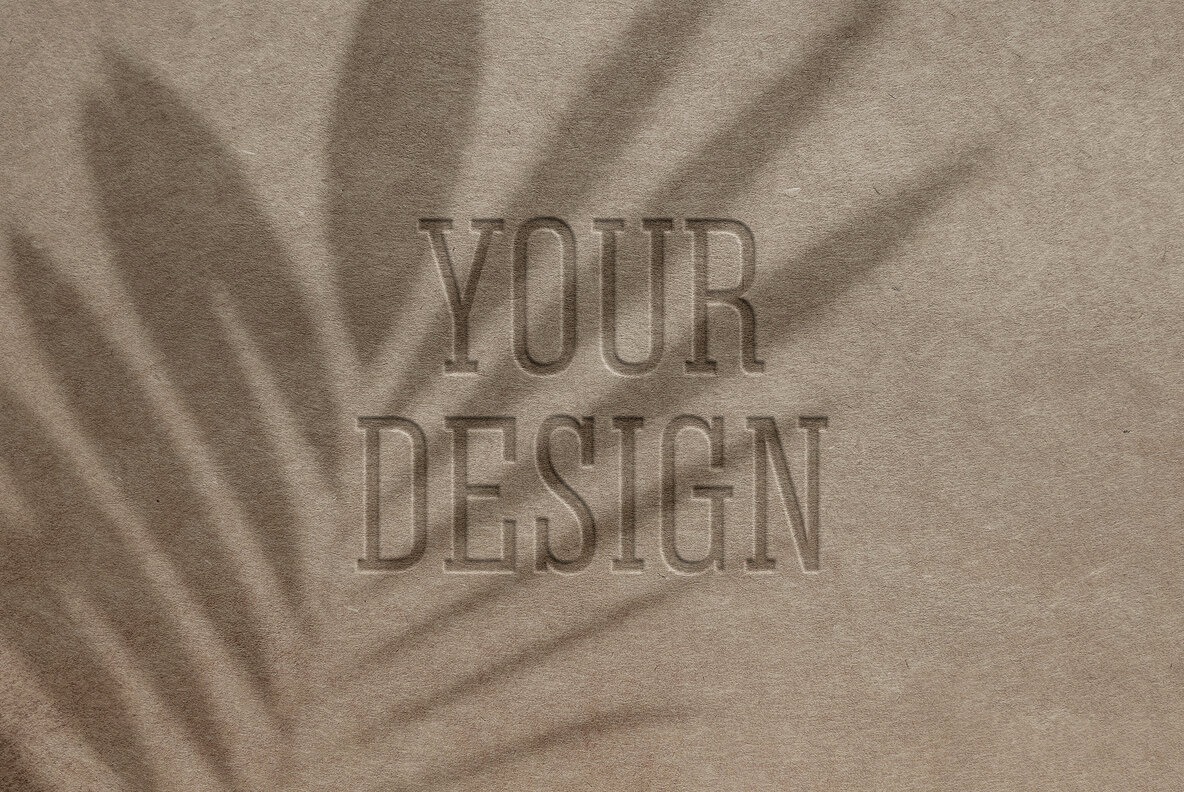 Debossed Paper Logo Mockup 4