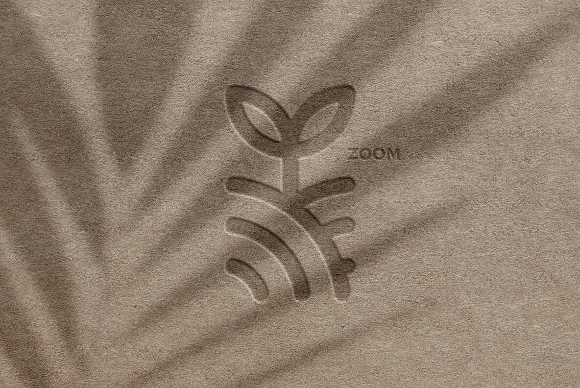 Debossed Paper Logo Mockup 5