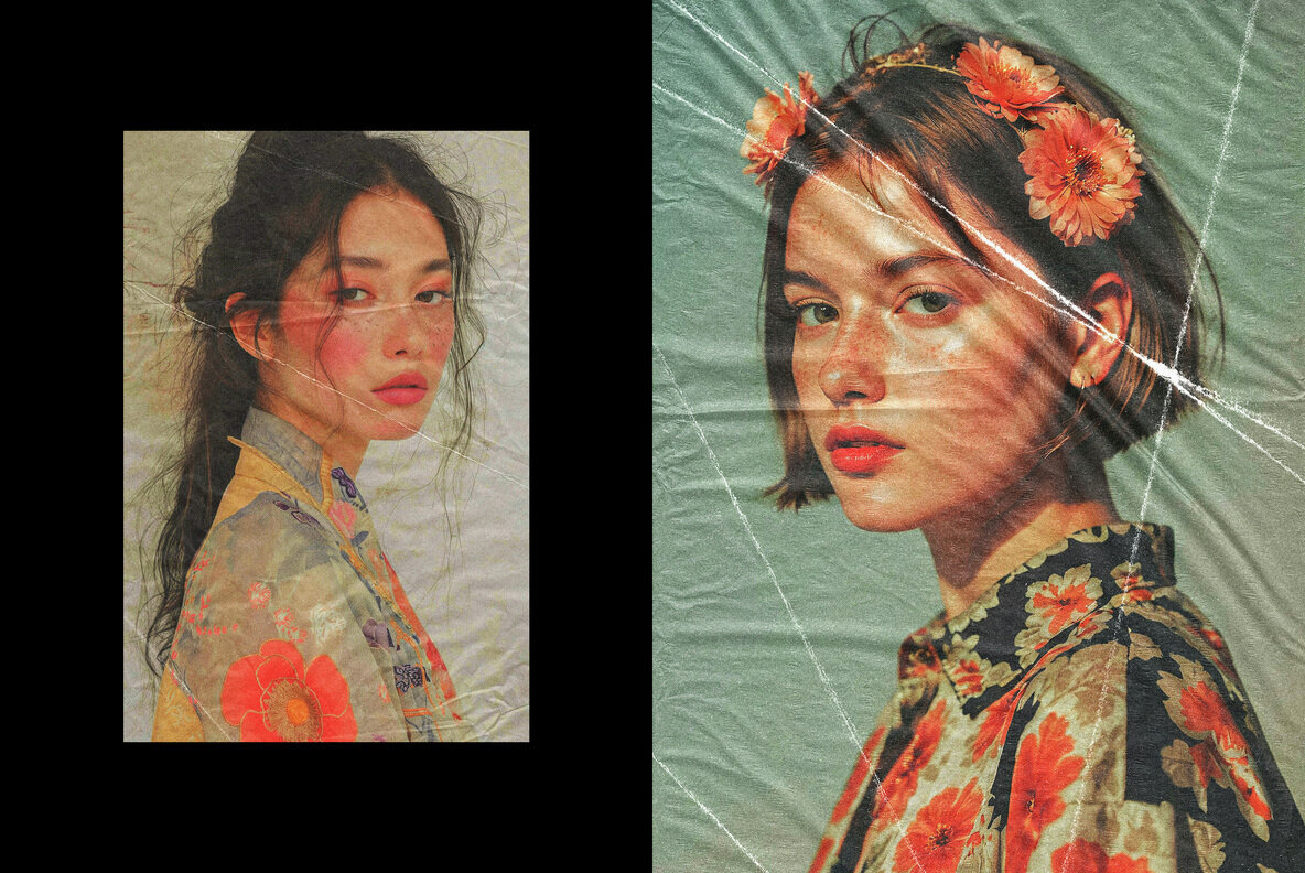 Vintage Crumpling Paper Photo Effect 2