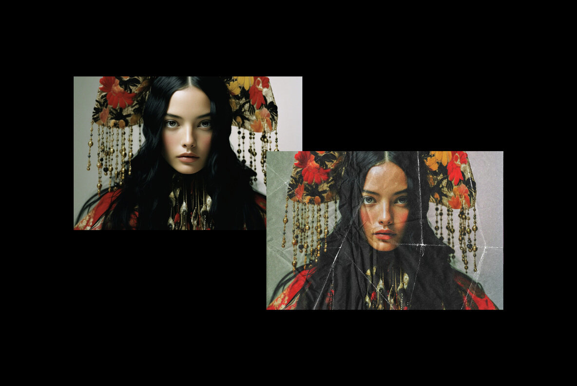 Vintage Crumpling Paper Photo Effect 4