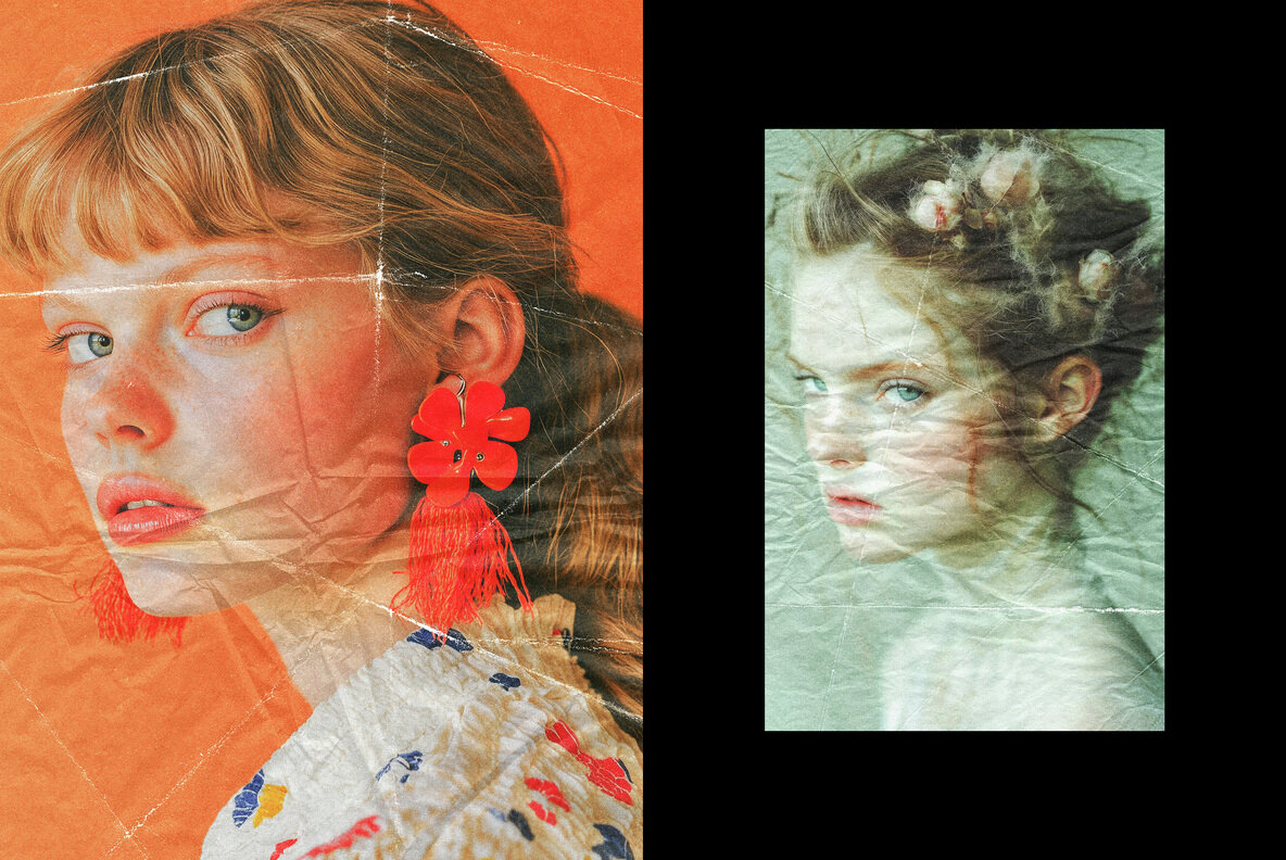 Vintage Crumpling Paper Photo Effect 6