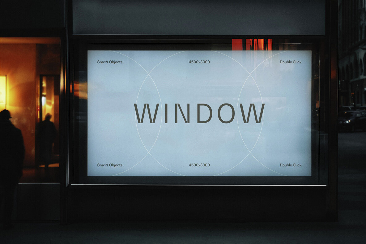 Shop Window Poster Mockup 1