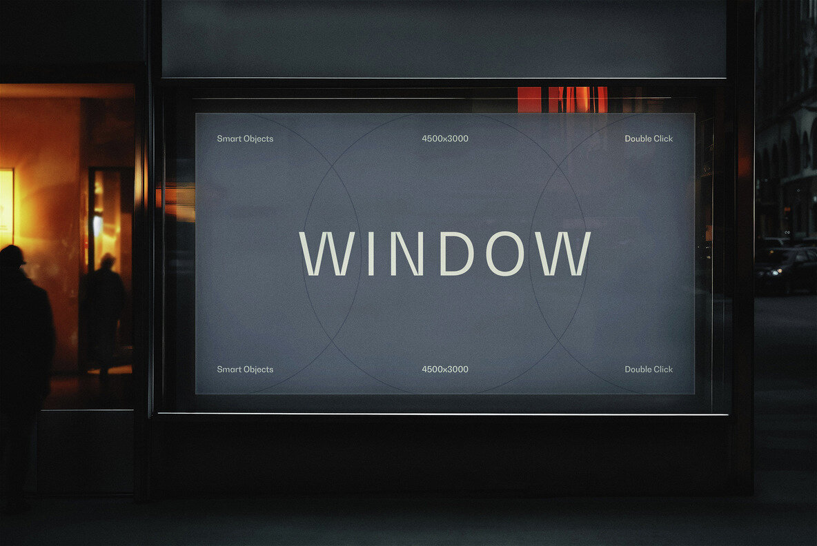 Shop Window Poster Mockup 2