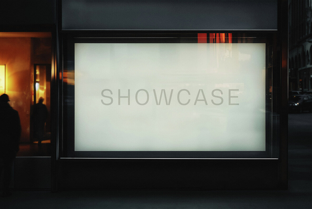 Shop Window Poster Mockup 3