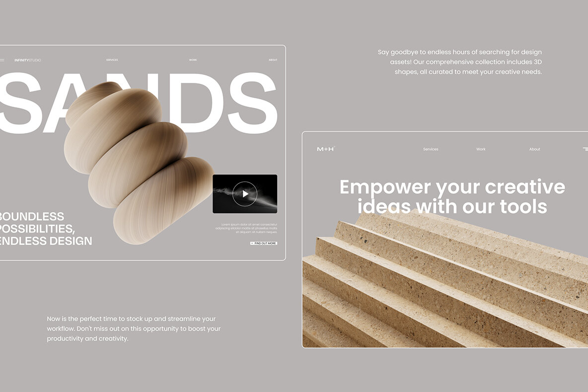 180 Modern Natural 3D illustrations 12