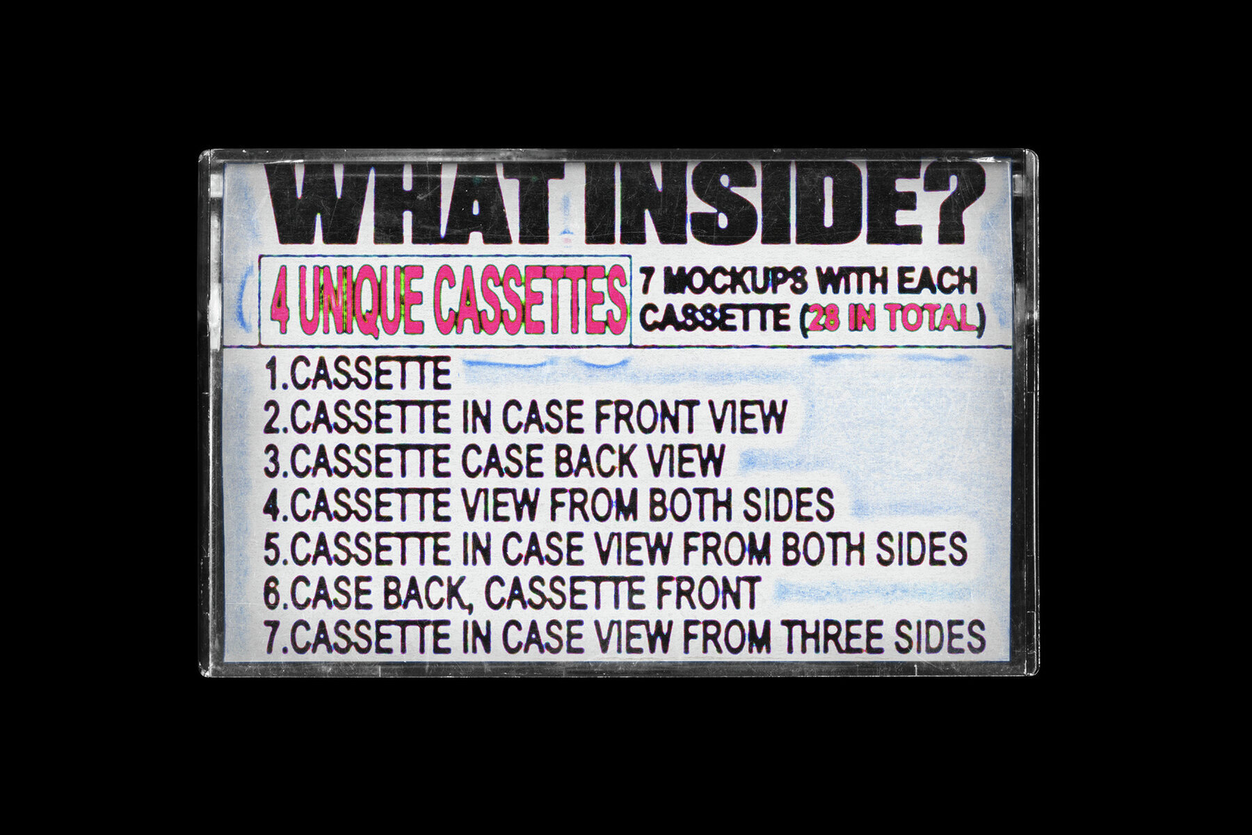 Cassette tape mockups vol 1 2