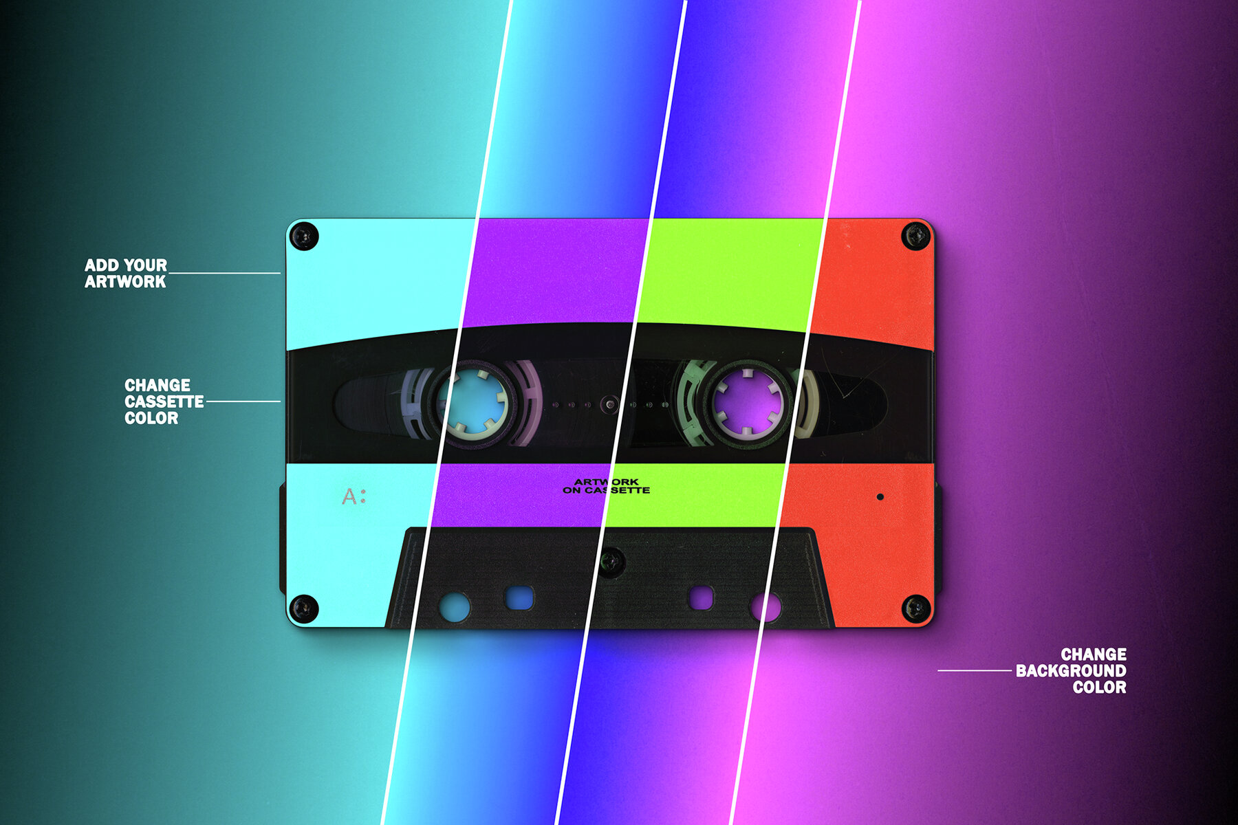 Cassette tape mockups vol 1 10