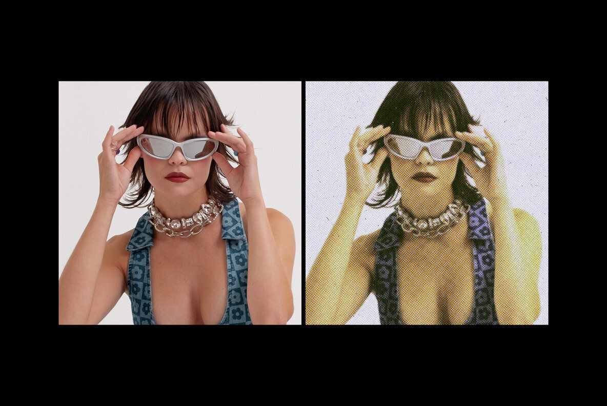 Vintage Halftone Magazine Photo Effect 2