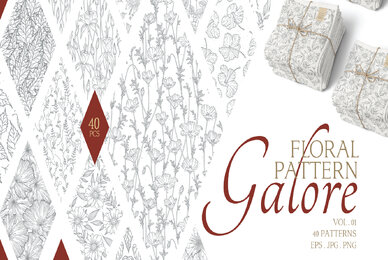 Floral Pattern Galore Vol 01