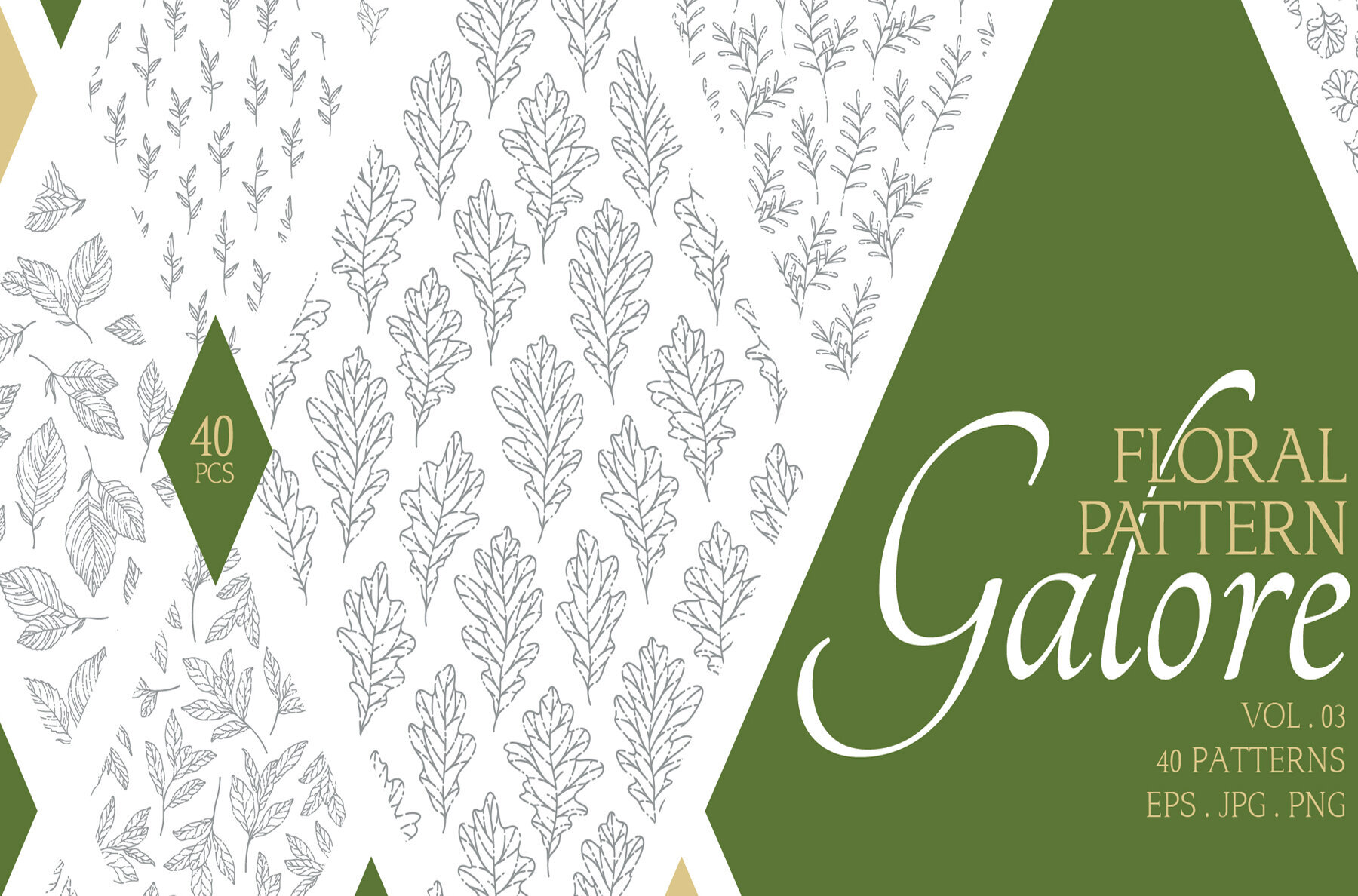 Floral Pattern Galore Vol 03 Leaf patterns 1