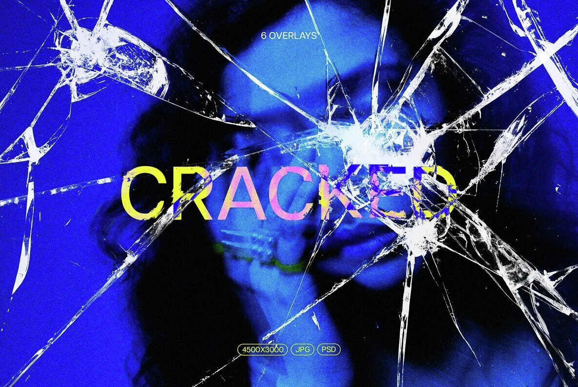 Cracked Glass Overlay Textures 1