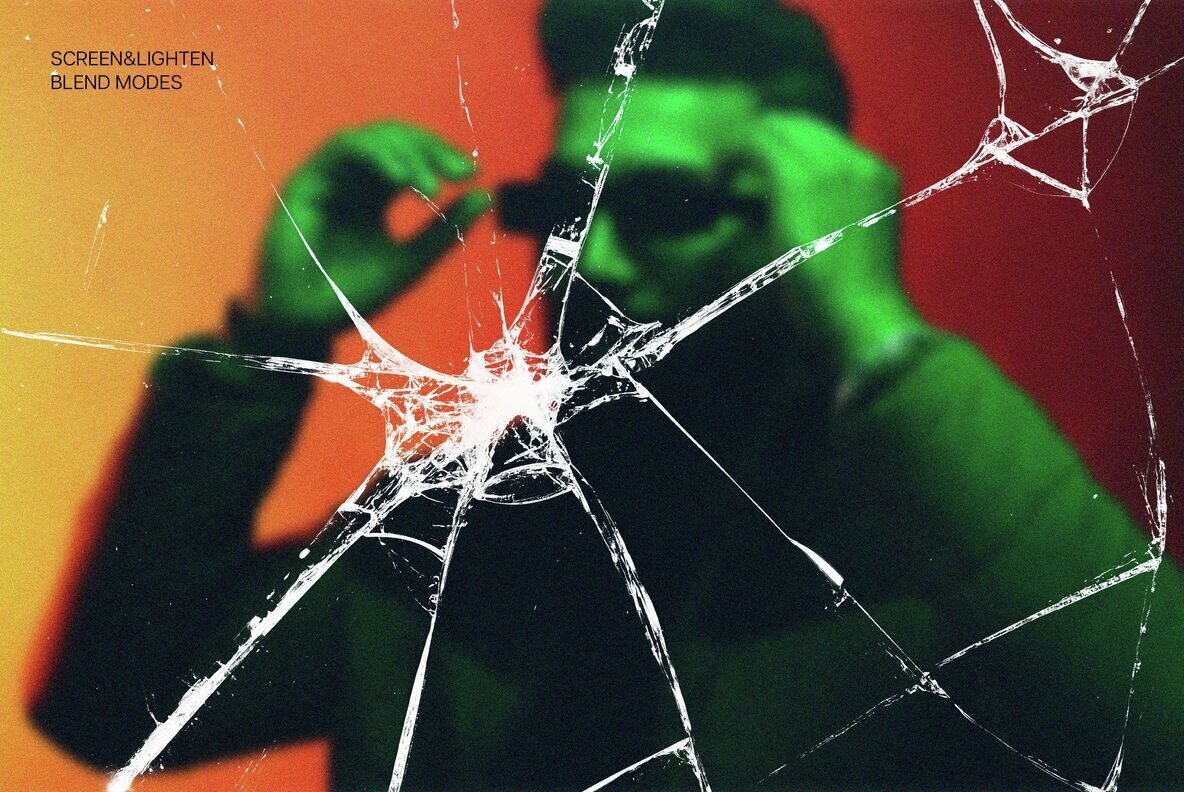 Cracked Glass Overlay Textures 3