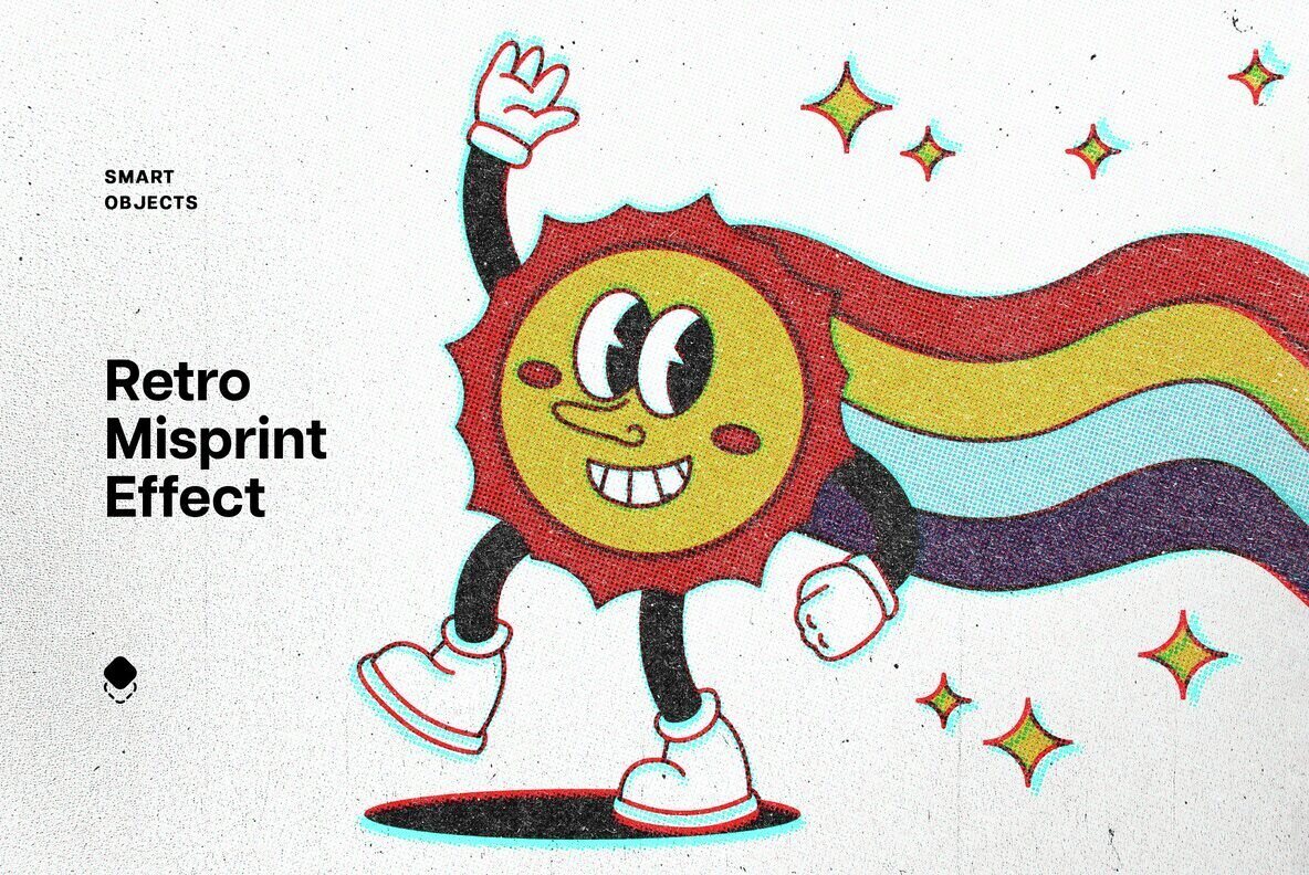 Retro Misprint Design Effect 1