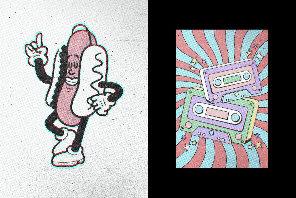 Retro Misprint Design Effect 2