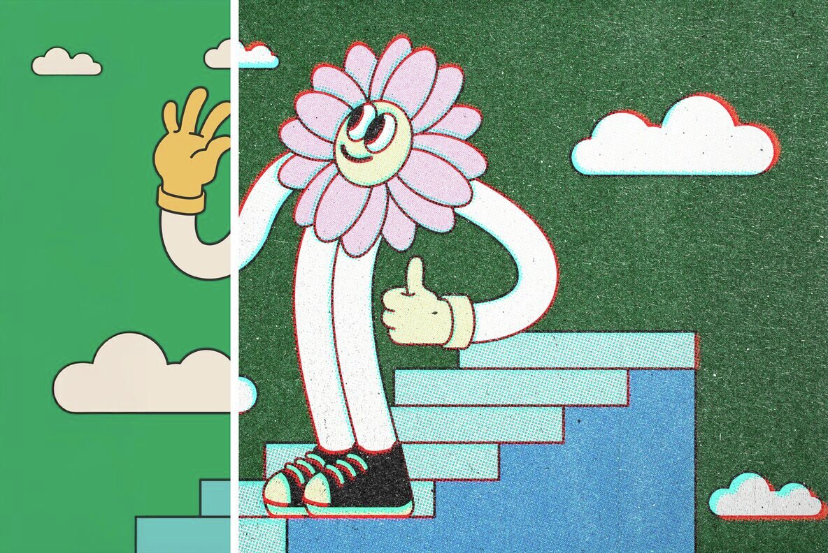 Retro Misprint Design Effect 5