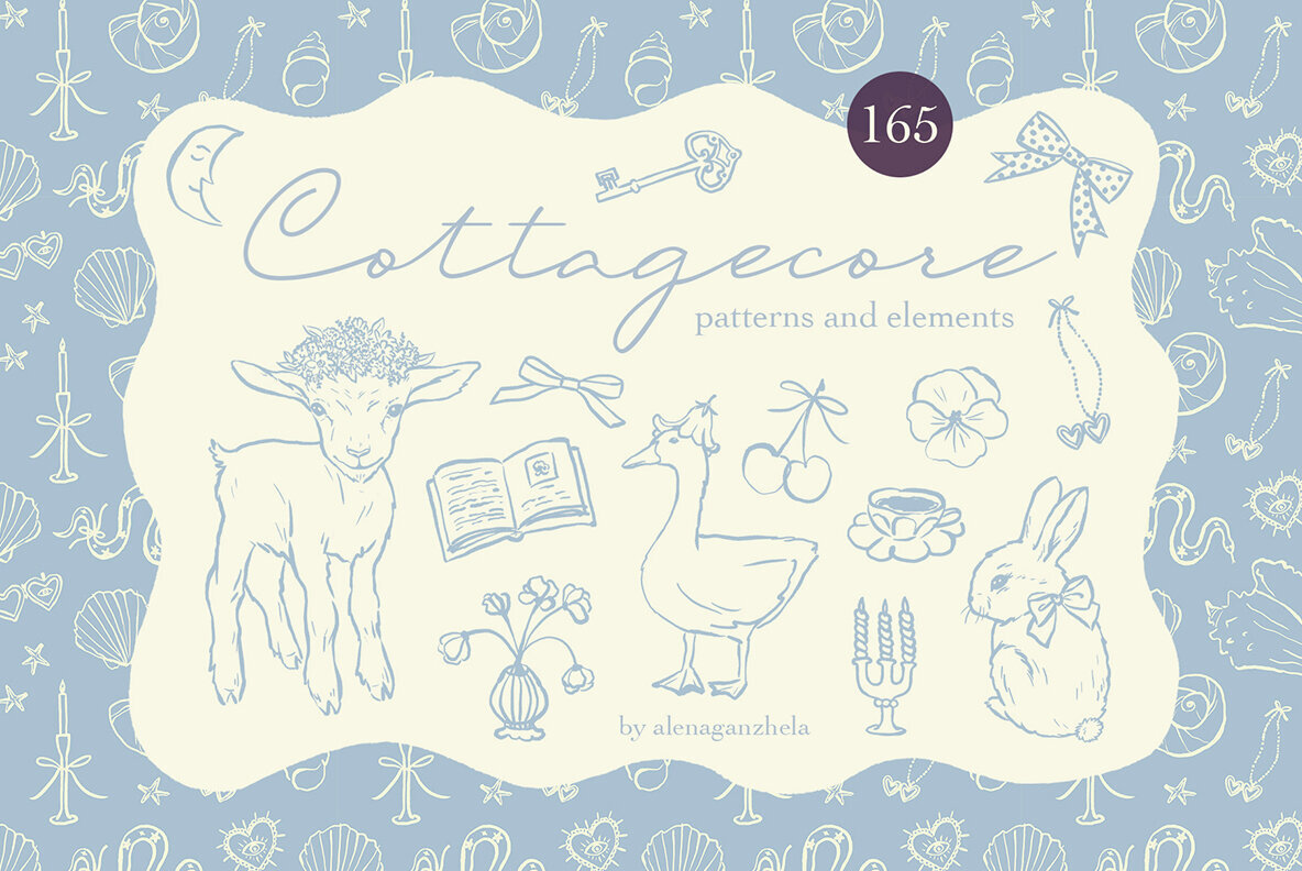 Cottagecore Patterns and Elements 1