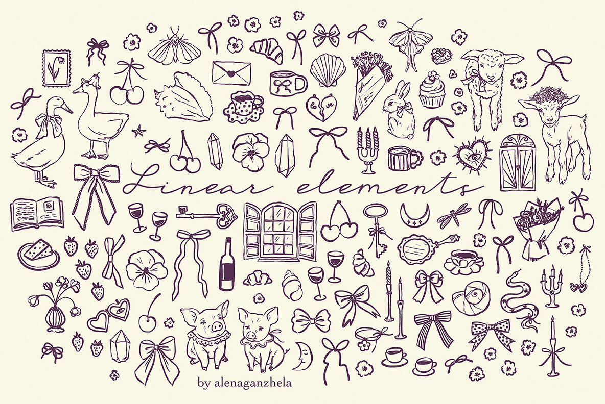 Cottagecore Patterns and Elements 10