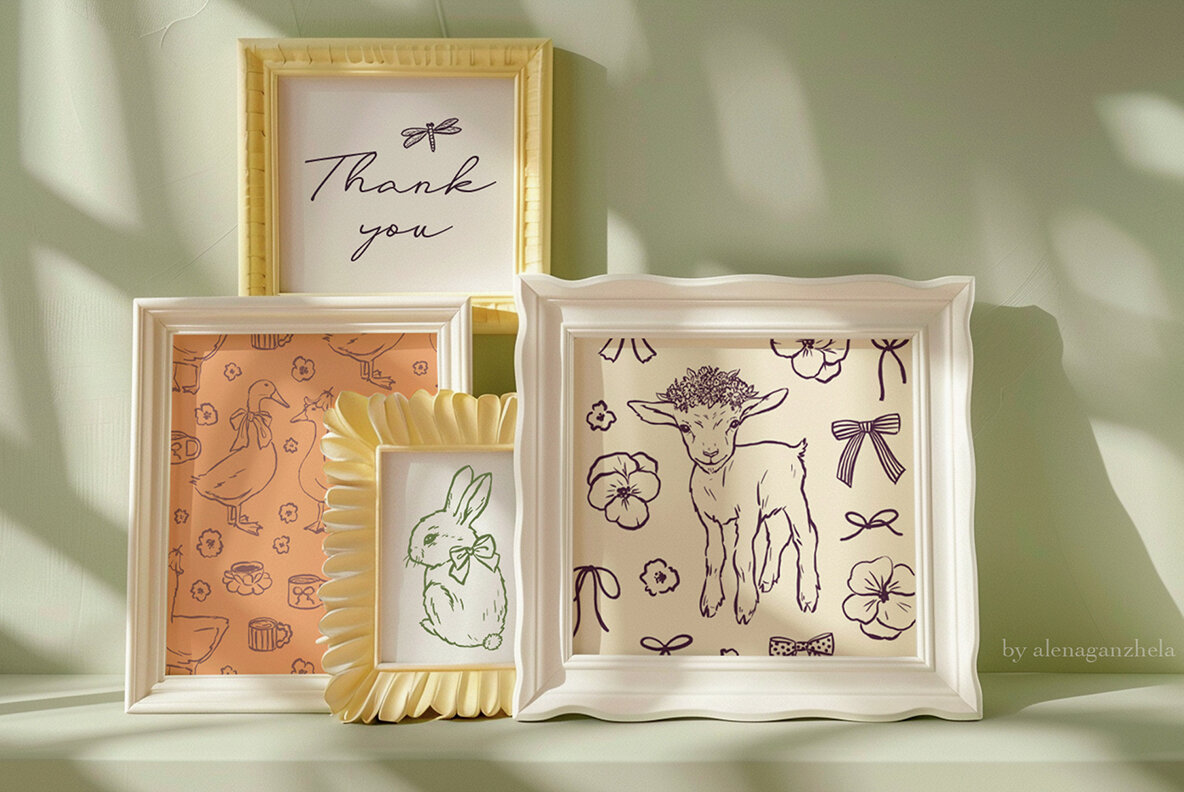 Cottagecore Patterns and Elements 14