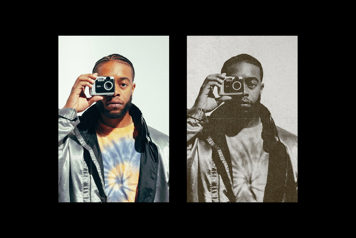 Retro Postcard Halftone Photo Effect 2