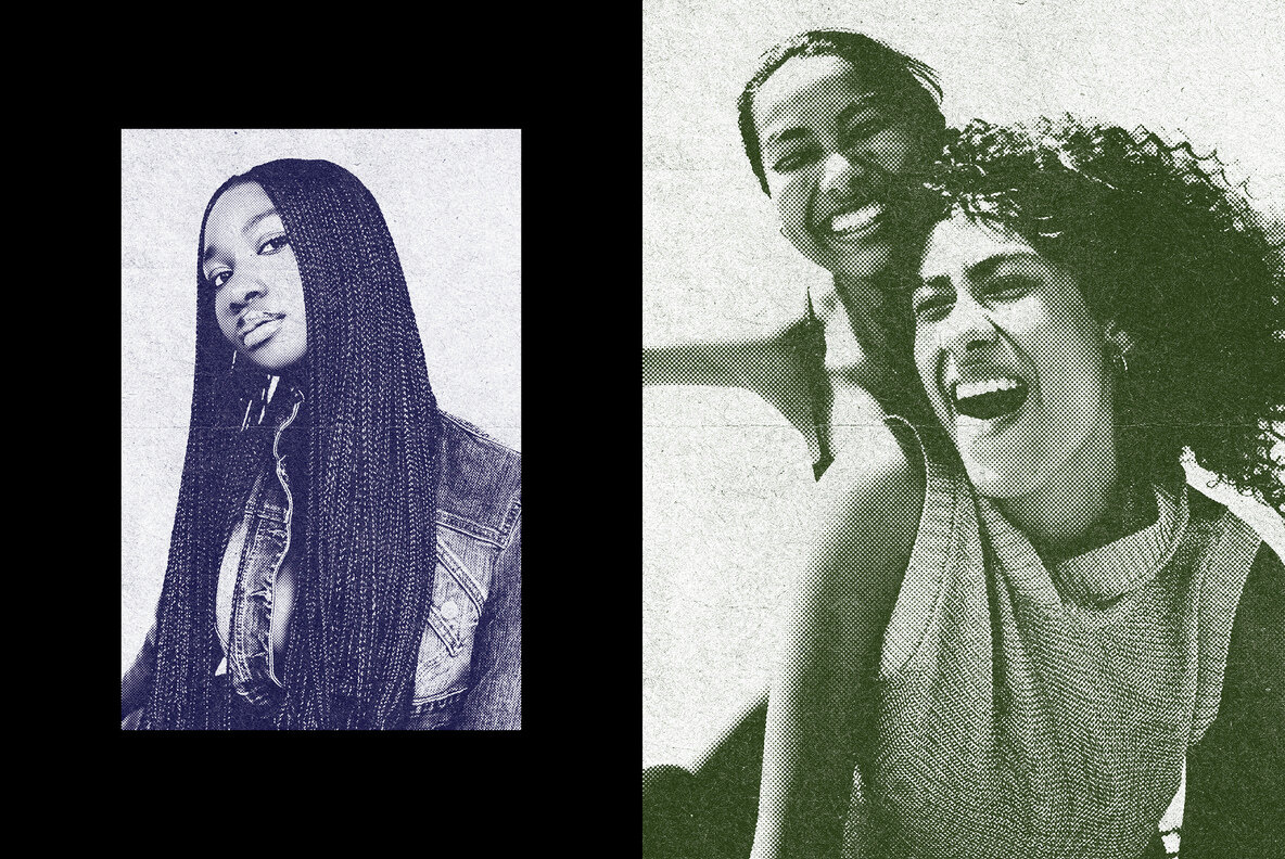 Retro Postcard Halftone Photo Effect 4