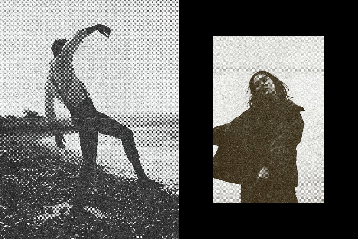 Retro Postcard Halftone Photo Effect 6