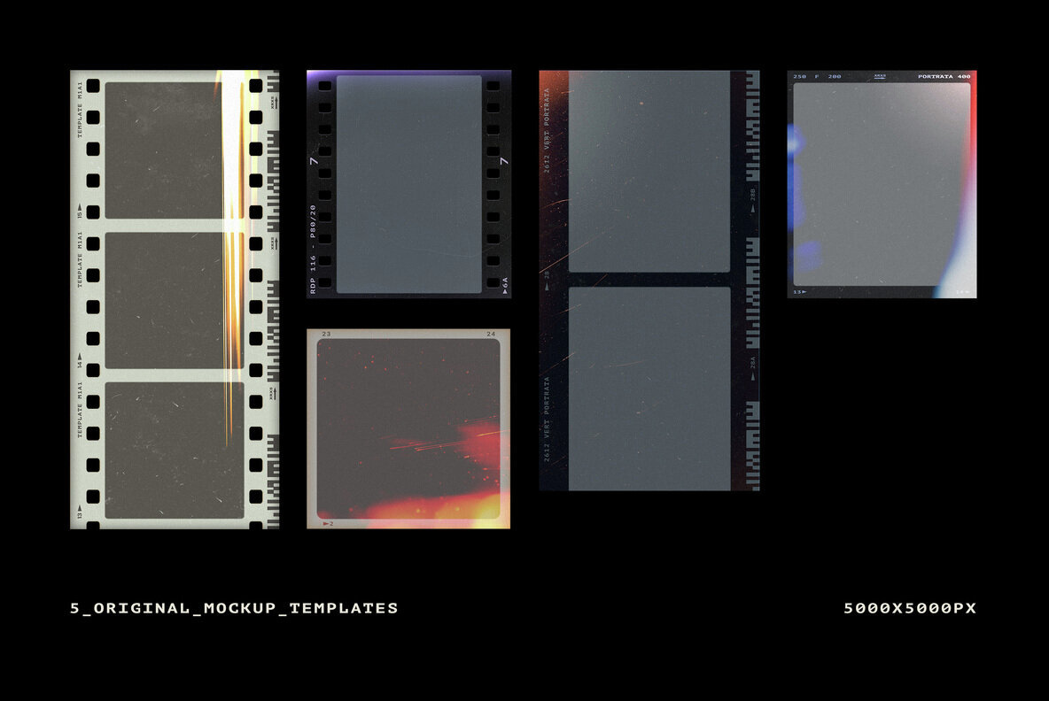 Retro Film Frames Mockups 2